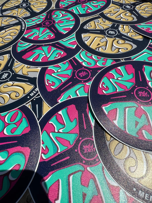 Stay Positive steering wheel sticker