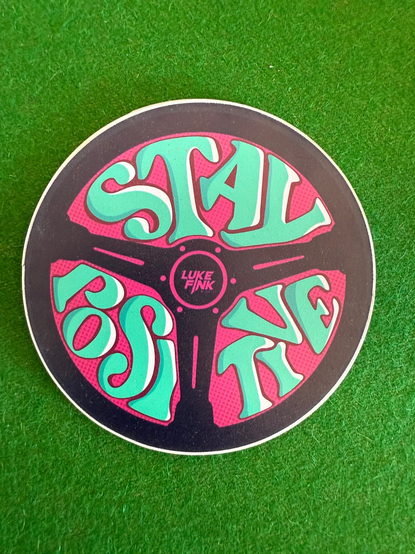 Stay Positive steering wheel sticker