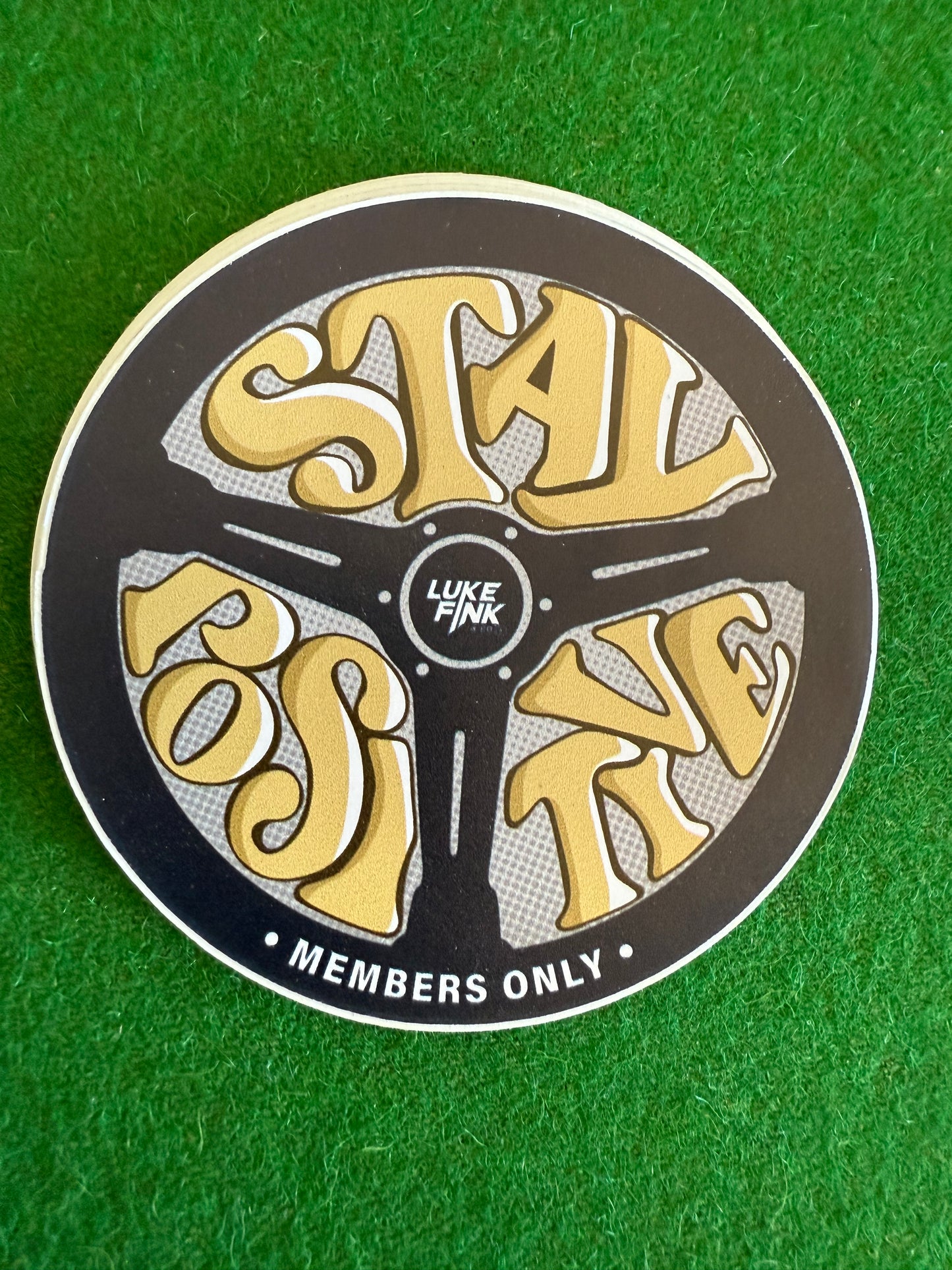 Stay Positive steering wheel sticker