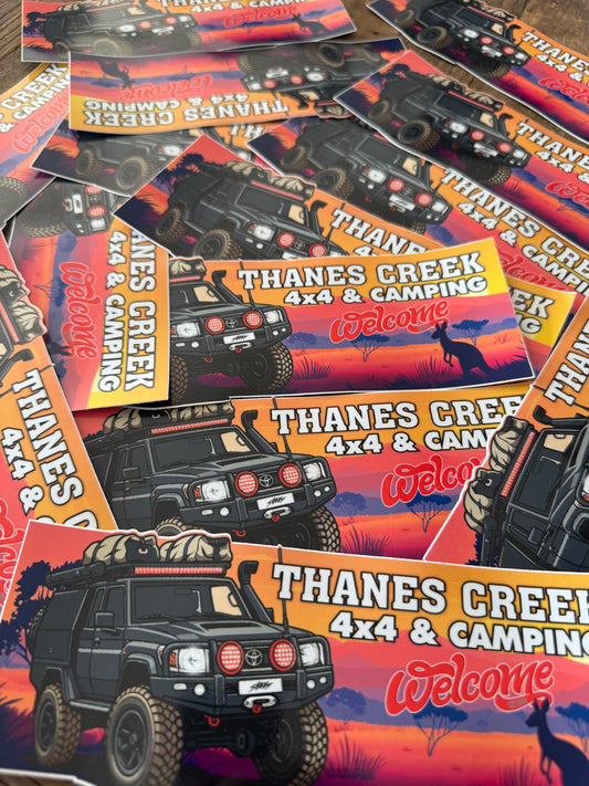Thanes Creek 4X4 & Camping launch sticker